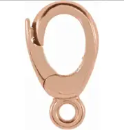 4.75x8.6mm OD 14k ROSE Gold Charm Pearl Bail Enhancer Pendant Clip CLOSED Jump