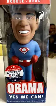 Barack Obama, Funko Captain Obama Wacky Wobbler Bobble-Head, Brand New