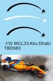 1/32 Decals for McLaren MCL33 Fernando Alonso Abu Dhabi 2018 TBD983