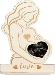 Ultrasound Picture Frame – Strong Wooden Sonogram Keepsake Sign | hassle-frree Pregnancy Announcement Decoration, Gender Reveal Modern Picture Frame For Baby Shower Celebration, Babies Birth,