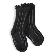 World's Softest Socks - MC Cutie Pie Crew - Black - 2-4y