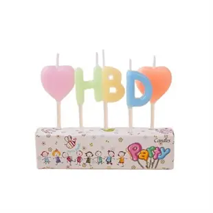 小熊蠟燭生日蛋糕裝飾英文字母生日快樂螺紋火焰HBD愛心甜品蠟燭