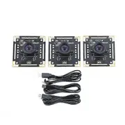 3PCS Camera Module 100 Degree OV9732 2M Cable 1280x720 30fps,Compatible compatible with Autodarts.Io,USB Drive Free Black