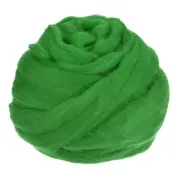 Needle Felting Wool, 3.5 Oz Nature Fibre Wool Yarn Roving (Grass Green)