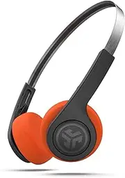 JLab Rewind Wireless Retro Headphones, Black, Bluetooth 4.2, 12 Hours Playtime, Custom EQ3 Sound, Music Controls Noise Isolation with Microphone, Throwback 80's 90's Design