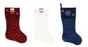 Holiday Time Velvet Stocking, Silver Sequin, Red, White OR Navy, 20"