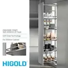 Diamond PRO Pull Out Pantry Unit - 300mm Cabinet - Adjustable Height - 5 Trays