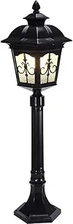 Outdoor lamp European Lawn Lanterns E27 Stigma Bollard Light Swimming Pool Torch Lights Black Frosted Glass Waterproof Aluminum Courtyard Street Light