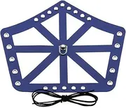 [Cherjoury] Hollow Out Vintage PU Wide Bracers Tie Arm Cuffs Adjustable Width Medieval Wristband Multiple Color Wristband Royal Blue