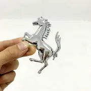 For Ferrari Metal Chrome Silver Golden Running Horse Rear Trunk Fender Emblem Badge Sticker Z2AAD058 Left