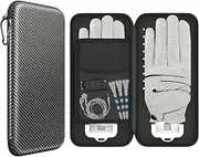 Golf Glove Case Holder with Golf Glove Shaper Protective Golf Accessories Hard Case Organizer with Storage Slots for Balls, Tees, Markers, Golf Gifts for Men & Women