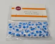 Bulk 144 Vintage Zims 12mm Oval Blue Paste-On Plastic Eyes Amigurumi Craft Doll