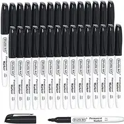 Permanent Markers,Shuttle Art 30 Pack Black Permanent Marker set,Fine Point, Works on Plastic,Wood,Stone,Metal and Glass for Doodling, Marking