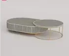 Bone Inlay Coffee Table-Waterfall Nesting Black