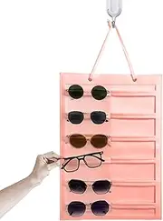 [Generic] Eyeglasses Rack | Wall-Mounted Hairband Storage Organizer - Space-Saving, Multi-functional Eyewear Display for Home Entryway Living Room Dorm Bedroom