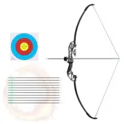 Everfit 55lbs Bow Arrow Set Recurve Takedown Archery Hunting for Beginner