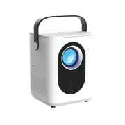 Laser 1080P Android Smart Cube Projector with 120 Inch Screen White