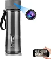 Firstoy Hidden Water Bottle Camera, Full HD 1080P/4K WiFi Spy Camera Water Cup with Night Vision & Remote Viewing Function, Micro Camcorders for Home Security Outdoor Traveling, Black