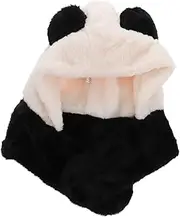 [SHERCHPRY] Warm Ear Protection Hat Panda Hat Scarf Soft Plush Scarf Set Halloween Party Cap Versatile Style