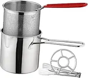 iplusmile French Fries Frying Pot Deep Frying Basket Stainless Steel Fryer Fries Chips Basket
