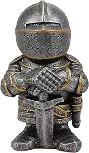 Xinxiaomeng Garden Gnomes Decorations Knight Statue Figurines Medieval Templar Crusader Guard Armor Outdoor Yard Lawn Art Decor Resin Gifts