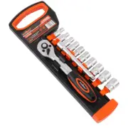 1/4" Ratchet Socket Wrench Set Extension Bar Extension Bar Crv No-Slip Handle