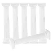 6pcs Roman Column Statue Column Statue Roman Pillar Decoration Photo Props-dwdz White 15.30X3.20X3.20CM