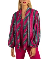 Trina Turk Aquarius Silk-Blend Top