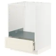 METOD / MAXIMERA base cabinet for oven with drawer, white/Bodbyn off-white, 60x60x80 cm