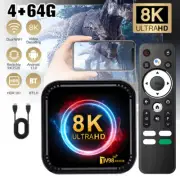 Upgraded 8K TV BOX Android 13 WIFI6 5G WIFI 4+64GB 3D Video Media Streaming BT