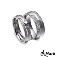 在飛比找momo購物網優惠-【A MARK】鈦鋼戒指 情侶對戒/極簡閃耀排鑽線條鑲嵌31