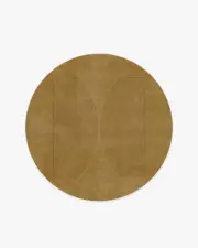185' Round | Machine Washable Runner Rug | Kid & Pet Friendly | Indoor Rug | Ayla Gold Rug by Architectural Digest | Ruggable