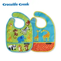 在飛比找PChome24h購物優惠-Crocodile Creek 寶寶圍兜2入組-動物園