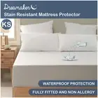 Dreamaker Fully Fitted Stain Resistant Waterproof Mattress Protector King Single