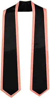 [Qurdtt] Graduation Honor Stole Classic End with Trim, Graduation Sash Scarf for High School, College and University Graduates