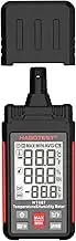 HT607 Digital Hygrometer Handheld Tempe ure & H dty Meter Thermo-Hygrometer Thermometer Hygrometer Psychrometer Wet Bulb Dew Point Tempe ure H dity Detector with Max/Min/Data Black One Size