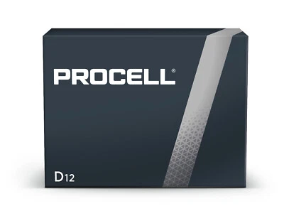12pc Duracell Procell D Alkaline Battery 1.5V Multi Purpose f/Flashlights/Radios
