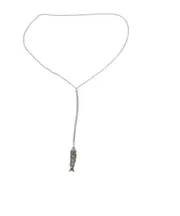 Small fish detail necklace One size Gray
