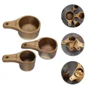 3 Pcs Wooden Quality Spoon Milk Powder Measuring Kitchen Scoop