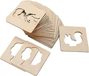 Kids Drawing Stencils Chalk Stencils Sturdy Wooden Educational Toys DIY Painting Stencils Painting Templates for Creating Art, 32pcs