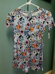 NWT ART CLASS Soft Rayon Blend Knit Romper Girl's size S (6/6X) Blue Floral