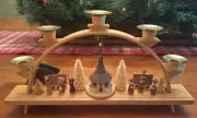 Vintage Germany Christmas Erzgebirge Richard Glässer Wood Church Candle Arch NEW