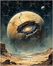 TAOPAOLAB Space and Mountain Paint by Numbers Kit for Adults - DIY Galaxy Core Planet Painting on Canvas 16x20 Inches, Acrylic Paint Set, Suitable for Beginners, Cosmic Art for Home Decoration/Gifts