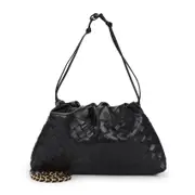 [Bottega Veneta] Bottega Veneta-Black Calf Leather Dustbag Soiree Mini Bag-Donna OS OS