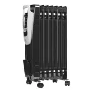 1500W Digital Oil Filled Space Heater Portable Adjustable Thermostat Sleek Black