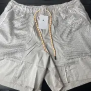 Mens Size Medium Silver Grey Nike Air Jordan Jumpman Standard Fit Active Shorts