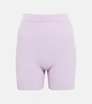 [Jacquemus] Jacquemus Le Short Arancia knit biker shorts UK 10 purple