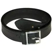 Boston Leather Plain Unisex Garrison Belt Firefighter Heavy Duty sum dyed Black