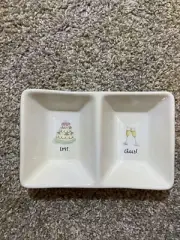 Rae Dunn Tidbit Tray LOVE & CHEERS 7.75" by 4.75"