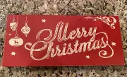 Rustic Red Wooden Merry Christmas Sign
